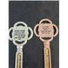 Image 2 : (2) Vintage Promotional Thermometers from Maple Creek (Western Salvage, Vi & Bills)