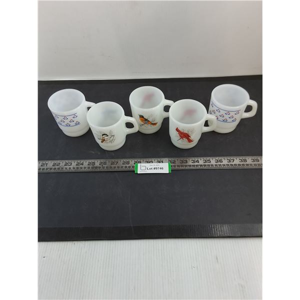 (5) Anchor Hocking Mugs