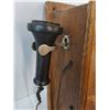 Image 3 : Antique Northern Electric Wall Telephone - 20x9.5x13" - Pickup Only