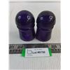 Image 1 : Vintage Pair of Purple Glass Insulators