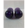 Image 3 : Vintage Pair of Purple Glass Insulators