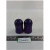 Image 1 : Vintage Pair of Purple Glass Insulators