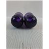 Image 3 : Vintage Pair of Purple Glass Insulators