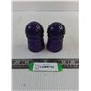 Image 1 : Vintage Pair of Purple Glass Insulators