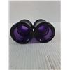 Image 2 : Vintage Pair of Purple Glass Insulators