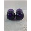 Image 3 : Vintage Pair of Purple Glass Insulators