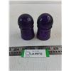 Image 1 : Vintage Pair of Purple Glass Insulators