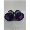 Image 2 : Vintage Pair of Purple Glass Insulators