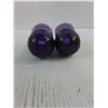 Image 3 : Vintage Pair of Purple Glass Insulators