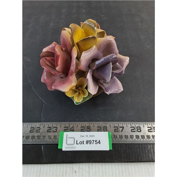 Capodimonte Italian Porcelain Flower Arrangement