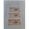 Image 2 : (3) $2 Dollar Bill From The 1986 "Birds of Canada" Series.
