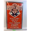 Image 1 : # Flory's Feeds Enamel Metal Sign - 21.5" x 36" - CANNOT SHIP