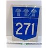 Image 1 : Saskatchewan Highway 271 Road Sign  - 18" x 24" Pick Up Preferred