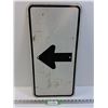 Image 1 : Arrow Directional Road Sign - 12" x 24" - Pick Up Preferred