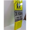 Image 4 : School Zone Road Sign - 12" x 32" - Has Bend in it - PICK UP