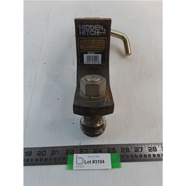 Hidden Hitch 5000 lb, 2" Ball - PICK UP