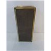 Image 3 : Vintage Wooden Storage Box Overlaid with Metal - 1 Hinge Damaged - 12x5x4"
