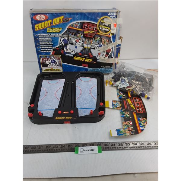 Ideal "Shoot Out" Motorized 'Canada vs USA' Hockey Table Game - Powers On, Appears Complete