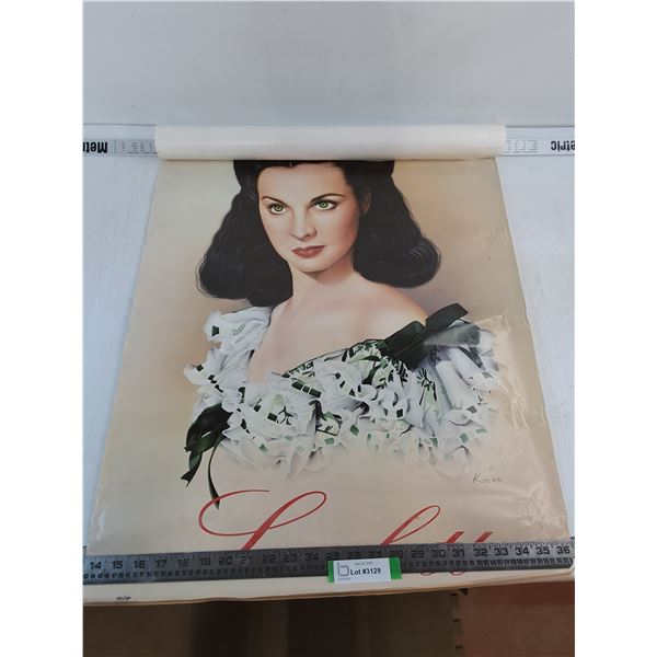 (2) Posters of Scarlet from 'Gone With the Wind' - 35" x 23"