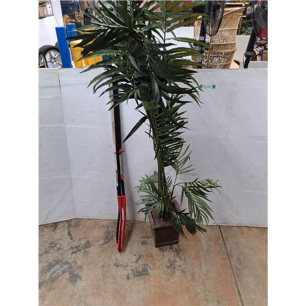 * Artificial Plant, 6ft Tall, (3) Hockey Sticks, Cannot Ship