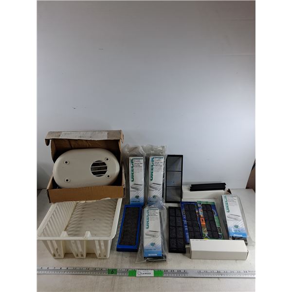 Side Wall Vent Kit, Air 7 & Air 8 Air Purifier Charcoal Filters, Plastic Basket 15" x 12" x 6", Misc