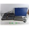 Image 1 : Navigo Satelite Receiver, D Link Fast Ethernet Switch, Net Gear Gigabit Smart Switch, Power Cords