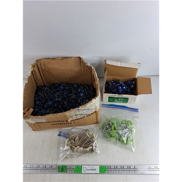 Plastic Cap Nails - Pickup Preferred