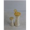 Image 11 : Plastic Storage Tote 25" x 13" x 17", Tupperware Kitchen Storage Canisters, Strainer, Funnels, Misc