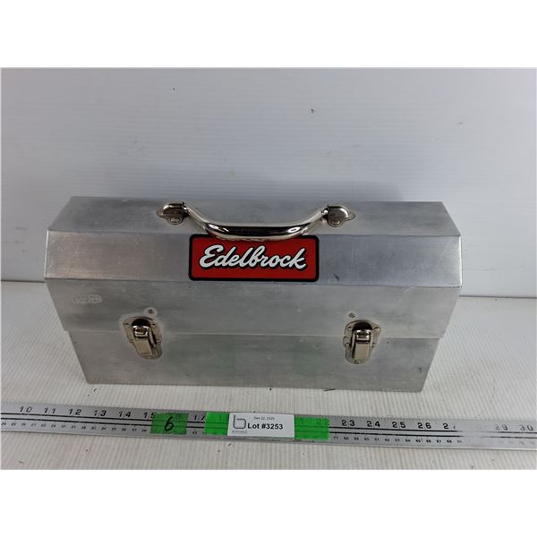 Vintage Edelbrock Metal Lunchkit 14 1/2" x 7" x 5"