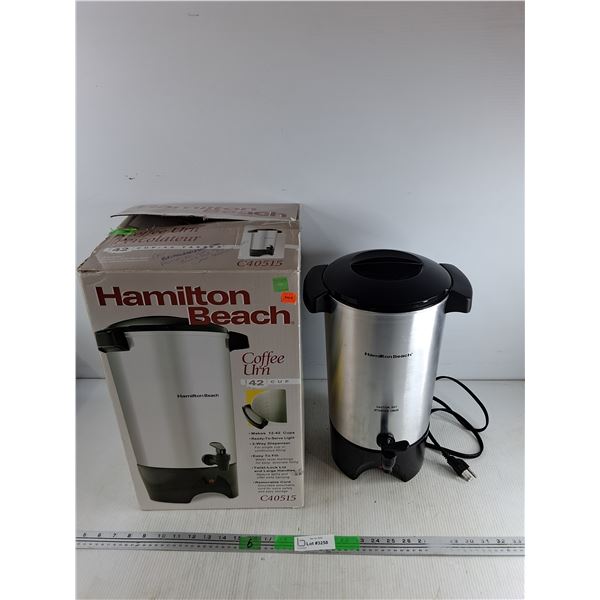 Hamilton Beach Electric Coffee Urn - Powers On, As Is 16" x 9"