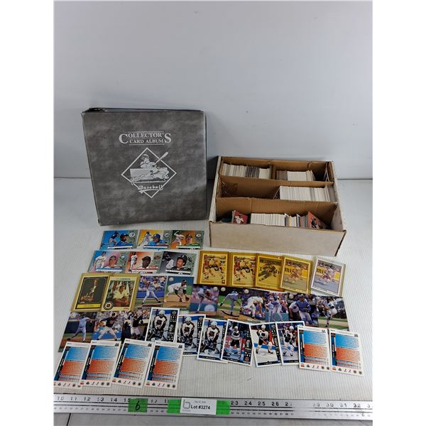 Collectors Baseball Card Album, Assorted Sports Cards - Score 91, '92 Fleer Ultra, Upper Deck