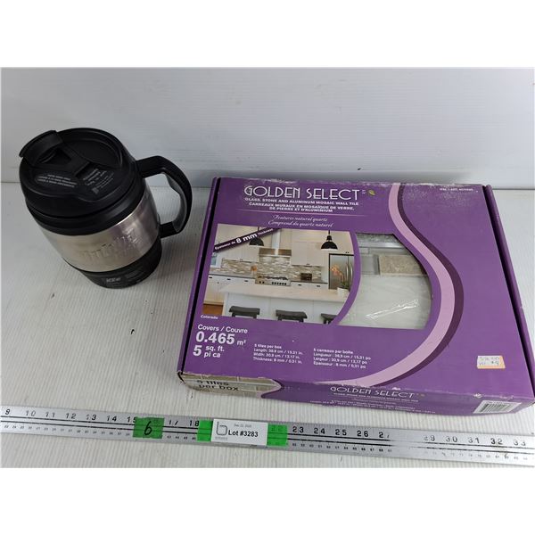 Bubba Keg, Golden Select Glass, Stone & Aluminum Mosaic Wall Tile - As Is - PICK UP