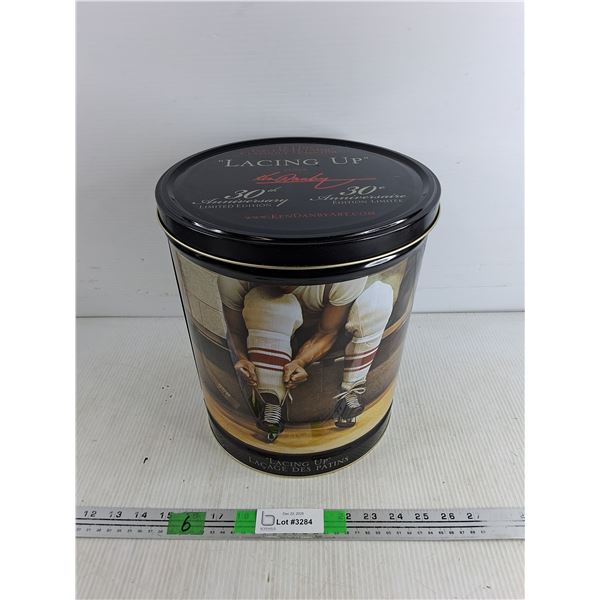 The Classic Painting Lacing Up by Ken Granby 30th Anniversary Limited Edition Empty Tin 12" x 10"