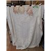 Image 1 : (3) Doilies, Crochet Tablecloth 67"x 58"