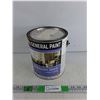 Image 1 : 3.7L General Paint Premium Latex Hi Hide Coating - Eggshell - Color is Walnut Wash -  Appears Sealed