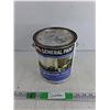 Image 1 : 3.7L General Paint Premium Latex Hi Hide Coating - Eggshell - Color is Walnut Wash -  Appears Sealed