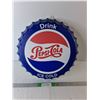 Image 1 : Metal Pepsi-Cola Wall Cap Decor 16.5"