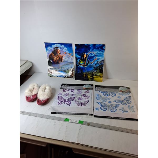 Indigenous Style Posters, Wall Stickers & Children's Mukluks 8.5" Soles