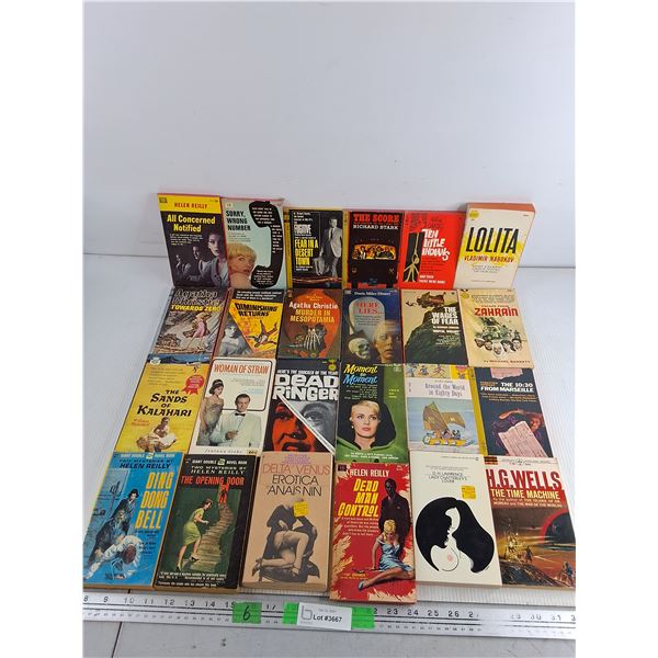(24) Assorted Books - Helen Reilly, Michael Barrett, Richard Stark, Agatha Christie