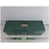 Image 2 : Vintage Bench Metal Tool Box 19" x 6" x 6"
