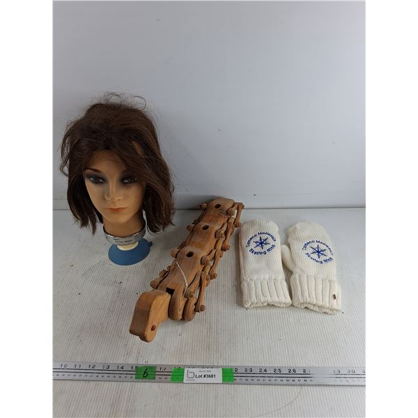 Hahn's Practice Mannequin, Handcrafted Articulated Wooden Toy Animal, Cameco Meewasin Mittens
