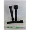 Image 1 : (3) Mag - Lite 3 Cell D Flashlights, As Is 12"