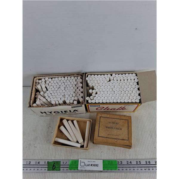 Dixon and Rotex White Dustless Chalk Sticks 3 1/4"