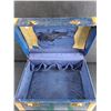 Image 6 : Vintage Blue & Tan Travel Case 13" x 9" x 7"