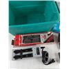 Image 2 : Sanyo, Archer & General Electric Battery Chargers, Mallory Flashlights - As Is, LMB Cabinets , Tote