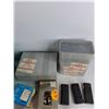 Image 6 : Sanyo, Archer & General Electric Battery Chargers, Mallory Flashlights - As Is, LMB Cabinets , Tote