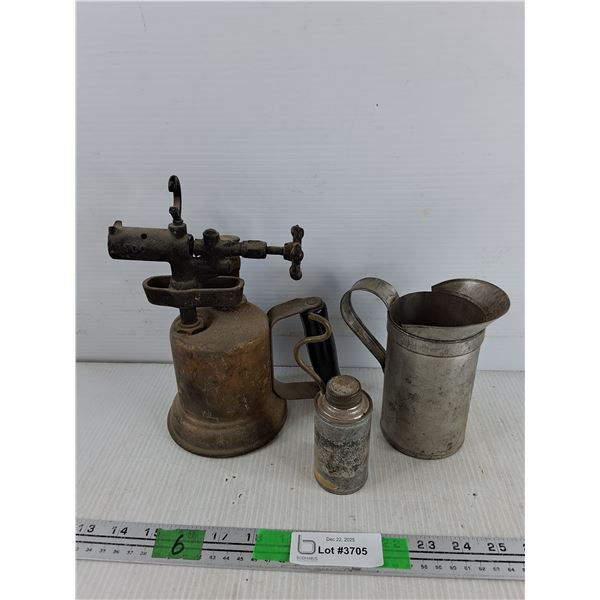 Blow Torch, Oil Can, Simons Measuring Pitcher, Pickup Only