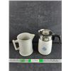 Image 1 : Vintage Ceramic Pitcher & Corning Ware Cornflower Percolator Pot