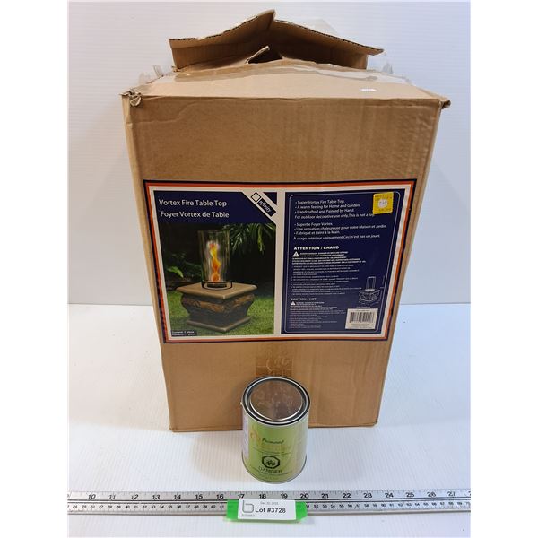 Vortex Fire Table Top Comes w/Gel Fuel - 25" x 25" x 46"  -CANNOT SHIP