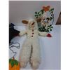 Image 4 : Lot: Lamb Chop Puppet, Lace Crochet, Carpet Beater (Goose), Misc